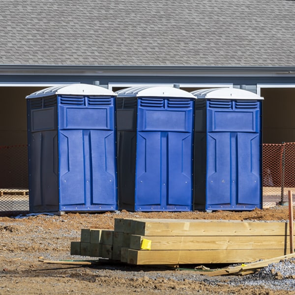 how often are the porta potties cleaned and serviced during a rental period in Mineral Ridge OH